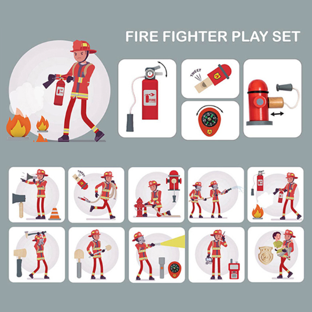Toddler Fireman Dress up Toy Sets - osettoys